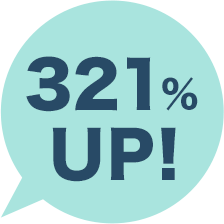 321％UP！